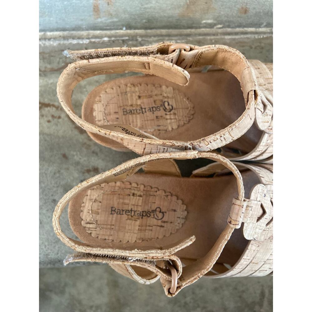 Baretraps Nickie natural cork gladiator style wedge sandal - Picture 8 of 11